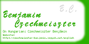 benjamin czechmeiszter business card